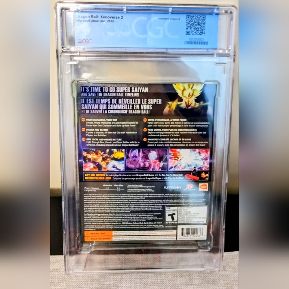 Graded Dragonball Z Xenoverse 2 -(Microsoft Xbox One) CGC sealed graded 9.2/A - Picture 4 of 5